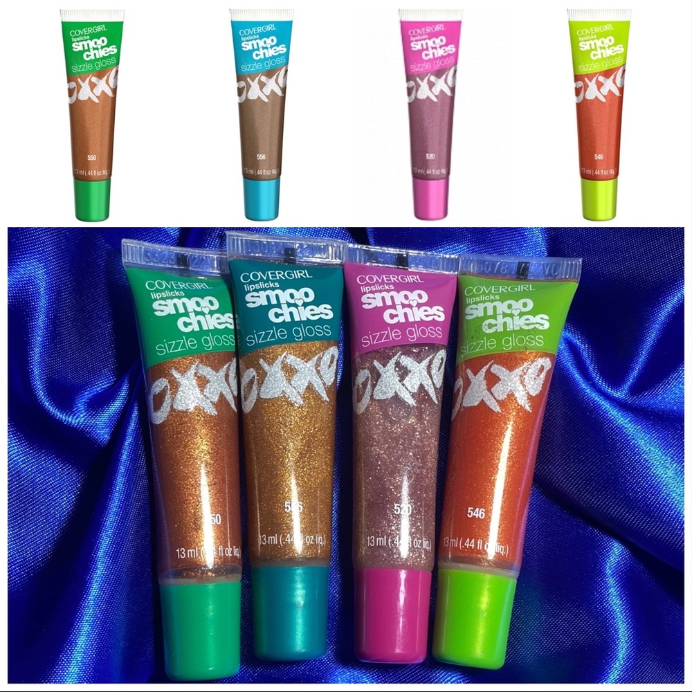 Covergirl Smoo Chies Oxxo Lipslicks Sizzle Gloss BUNDLE OF 4